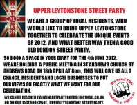 Upper Leytonstone Street Party banner